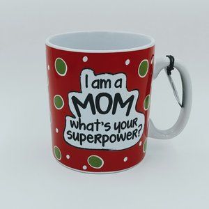 "I am a MOM what’s your superpower?" 4 cup (32oz) capacity coffee/tea mug